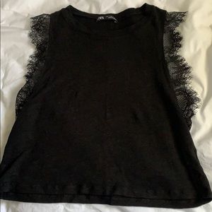 Zara tank top w lace detailing